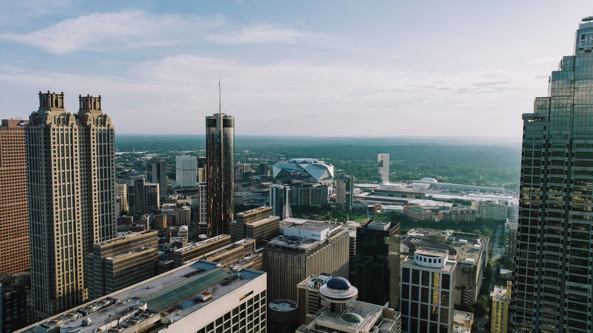Metro Atlanta neighborhood streets and local businesses