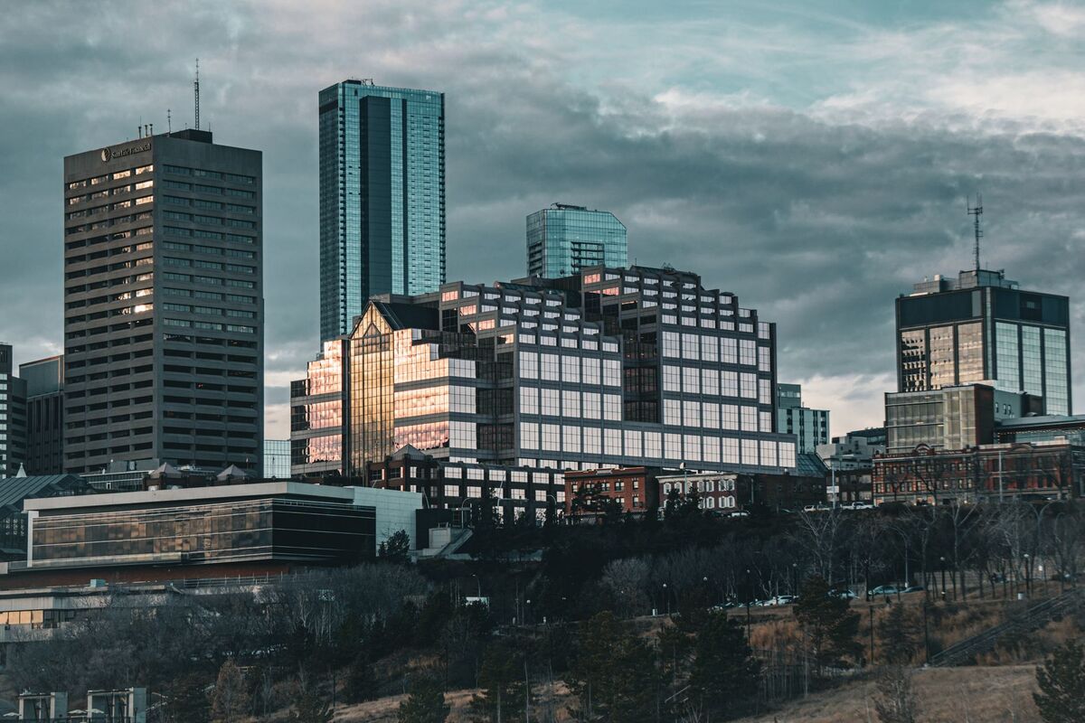Alpharetta, Georgia skyline of modern office buildings and tech-corridor development along GA-400